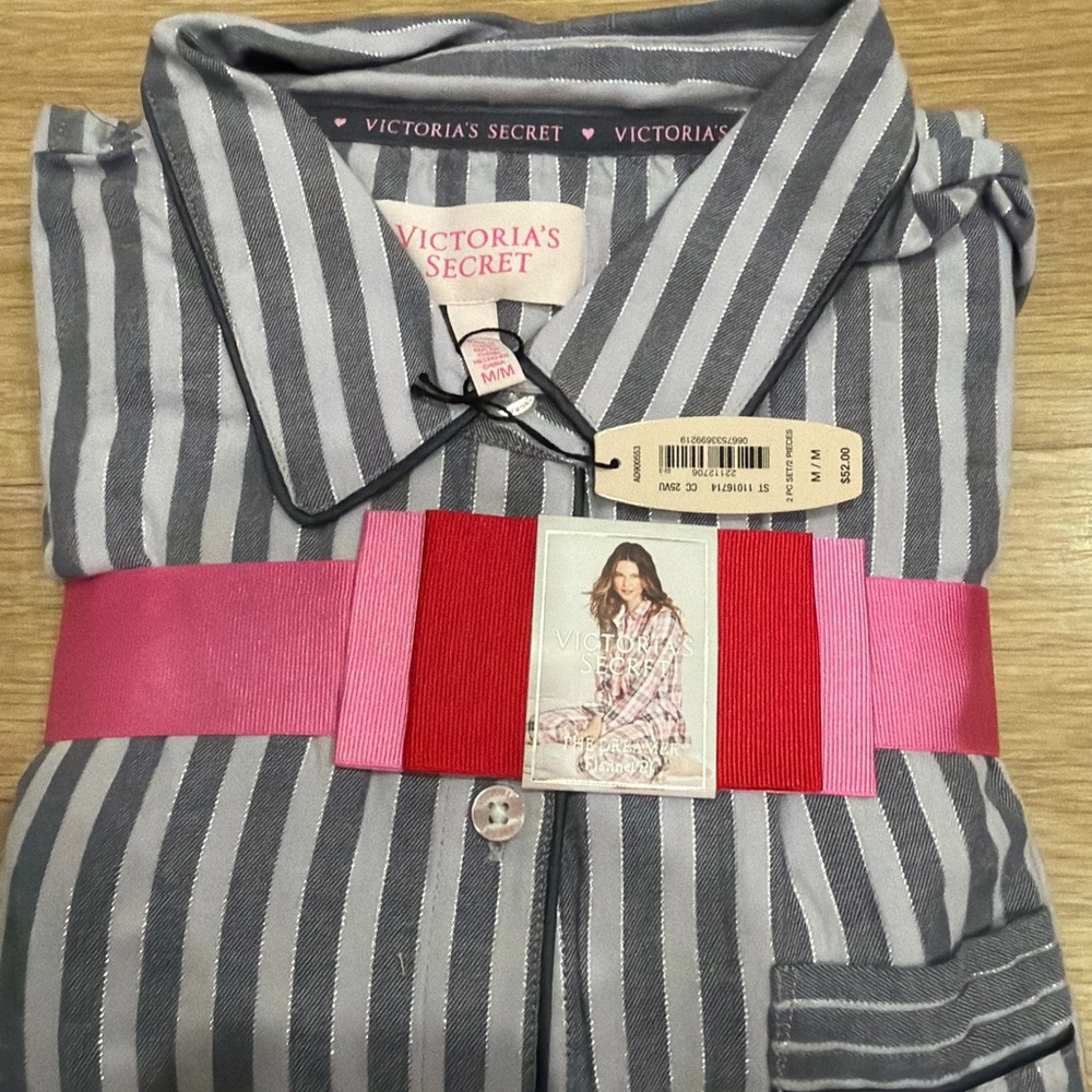 Victoria's Secret Gray and White Striped Garment